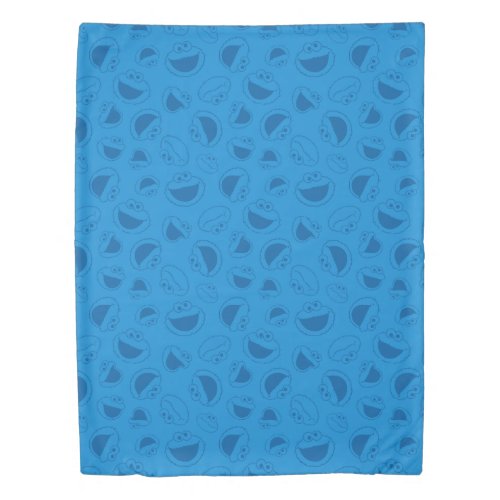 Cookie Monster  Me Awesome Blue Pattern Duvet Cover
