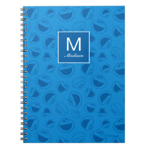 Cookie Monster Me Awesome Blue Pattern Notebook