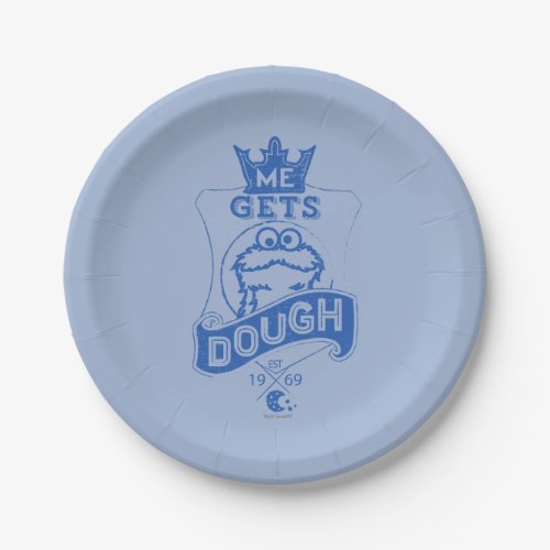 Cookie Monster Me Gets Dough Paper Plates