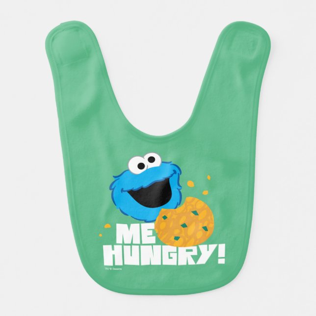Cookie Monster | Me Hungry! Baby Bib (Front)