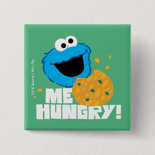 Cookie Monster Me Hungry! Button
