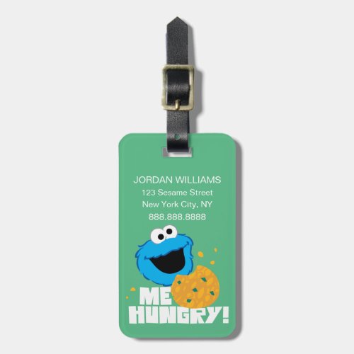 Cookie Monster  Me Hungry Luggage Tag