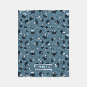 Cookie Monster   Me Hungry Pattern Fleece Blanket
