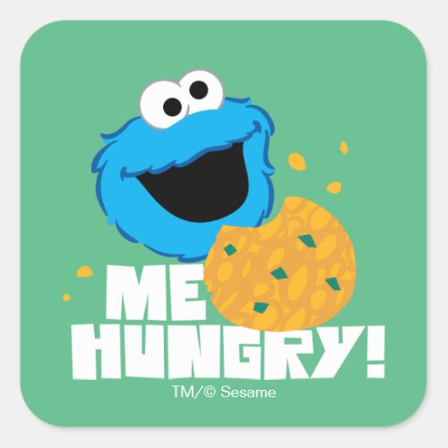 Cookie Monster  Me Hungry Square Sticker