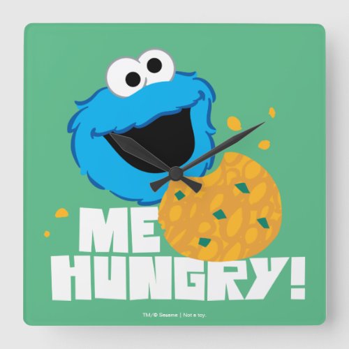 Cookie Monster  Me Hungry Square Wall Clock