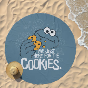 Cookie Monster Me Just Here for the Cookies Beach Towel
