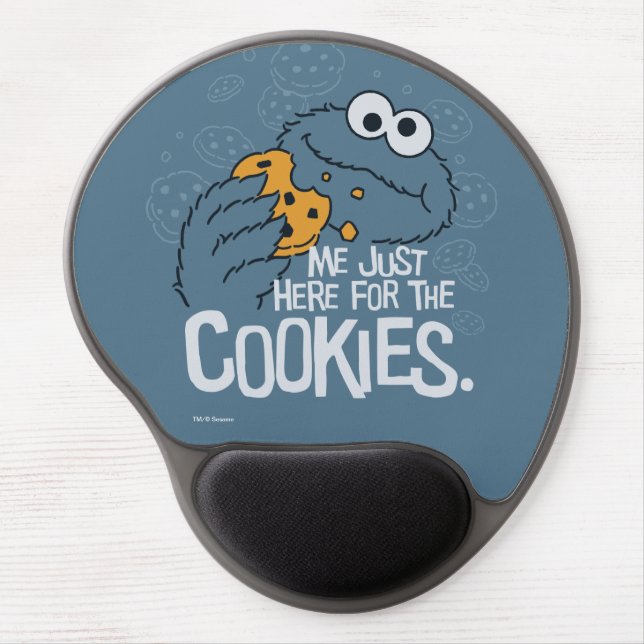 Cookie Monster | Me Just Here for the Cookies Gel Mouse Pad (Front)