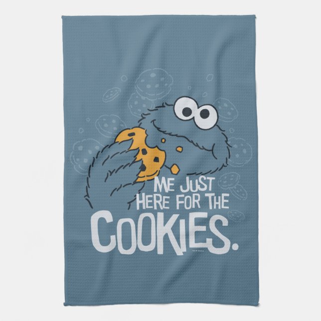 Cookie Monster | Me Just Here for the Cookies Kitchen Towel (Vertical)