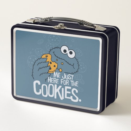 Cookie Monster  Me Just Here for the Cookies Metal Lunch Box