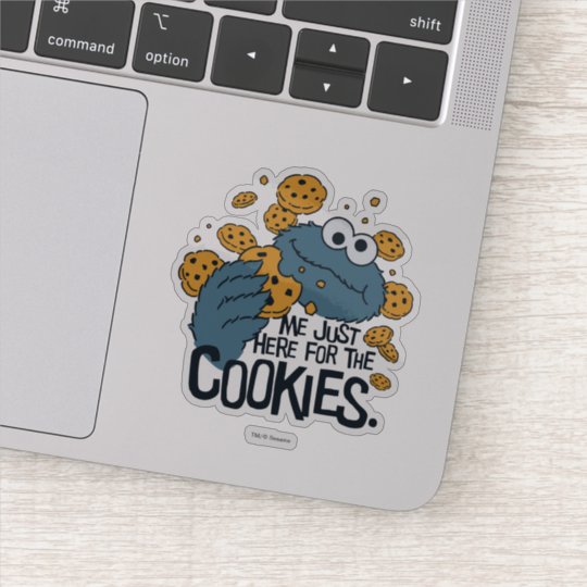 Cookie Monster | Me Just Here for the Cookies Sticker | Zazzle.com