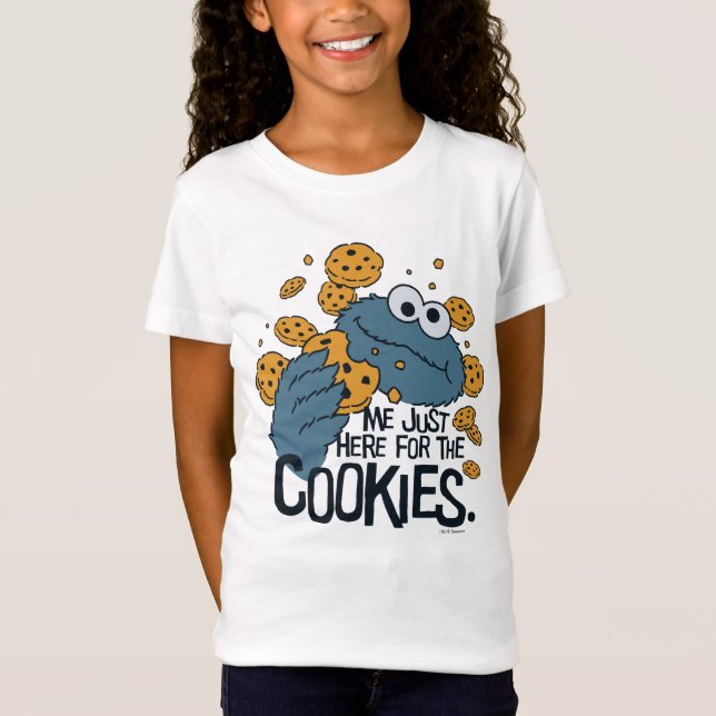 Cookie Monster | Me Just Here for the Cookies T-Shirt (Front)