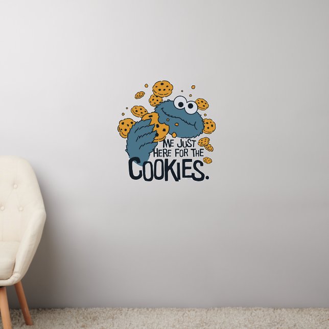Cookie Monster | Me Just Here for the Cookies Wall Decal (Living Room 2)