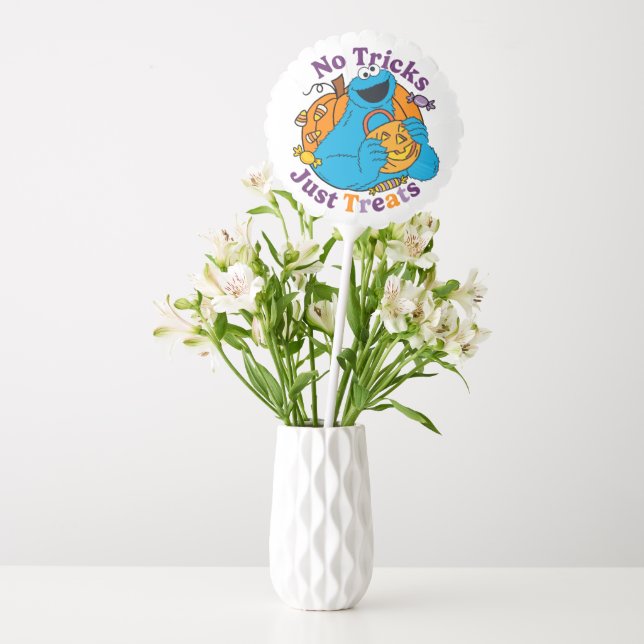 Cookie Monster | No Tricks Just Treats Balloon (Vase)
