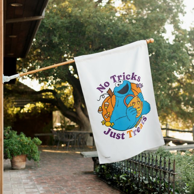 Cookie Monster | No Tricks Just Treats House Flag (In SItu)