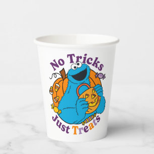 Cookie Monster No Tricks Just Treats Paper Cups