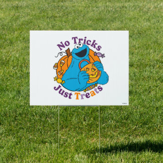 Cookie Monster | No Tricks Just Treats Sign
