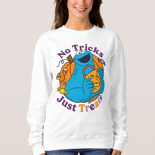 Cookie Monster | No Tricks Just Treats Sweatshirt (Front)