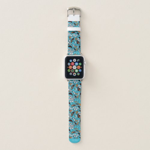 Cookie Monster  Nom Nom Nom Pattern Apple Watch Band