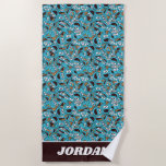 Cookie Monster | Nom Nom Nom Pattern Beach Towel