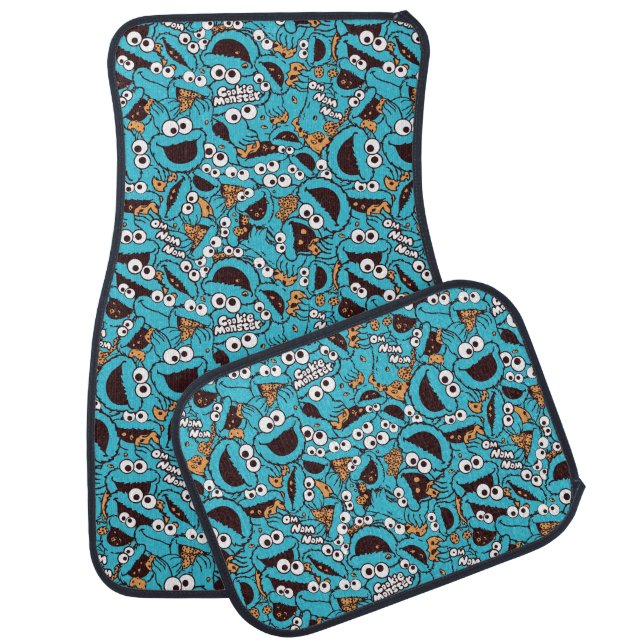 Cookie Monster | Nom Nom Nom Pattern Car Floor Mat (Set)