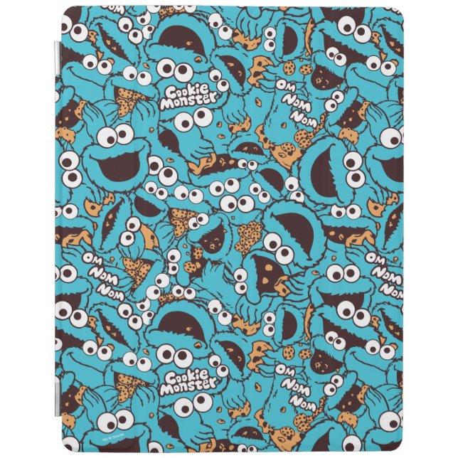 Cookie Monster | Nom Nom Nom Pattern iPad Smart Cover (Front)