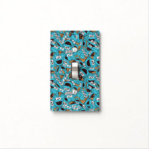 Cookie Monster Nom Nom Nom Pattern Light Switch Cover