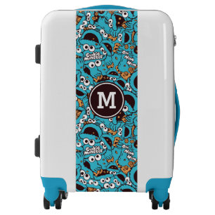 Cookie Monster Nom Nom Nom Pattern Luggage