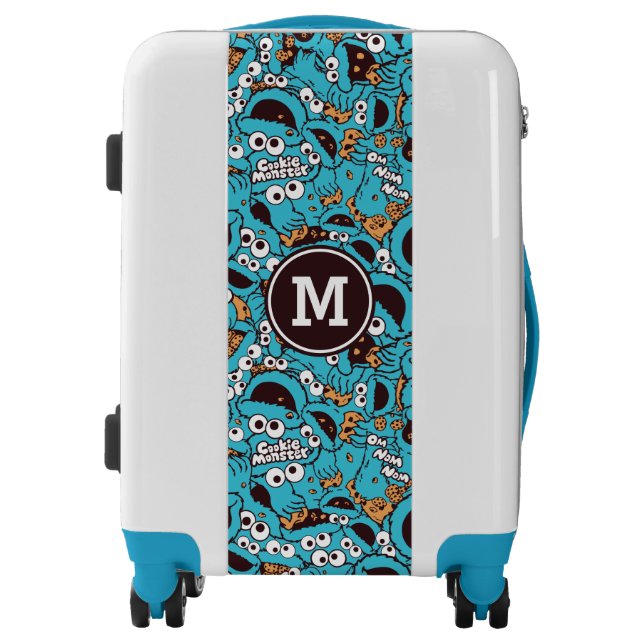 Cookie Monster | Nom Nom Nom Pattern Luggage (Front)