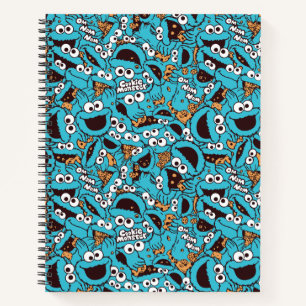 Cookie Monster   Nom Nom Nom Pattern Notebook