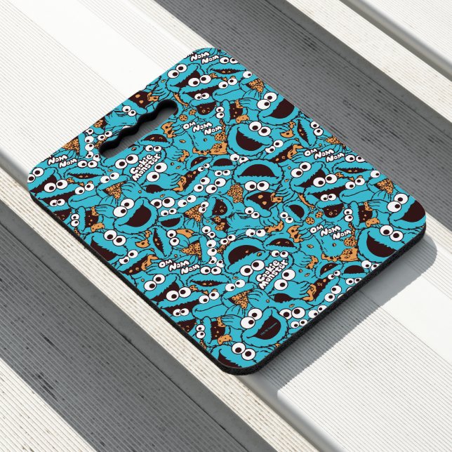 Cookie Monster | Nom Nom Nom Pattern Seat Cushion (In Situ)