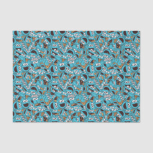 Cookie Monster Nom Nom Nom Pattern Tissue Paper