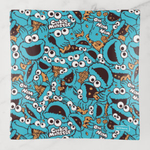 Cookie Monster Nom Nom Nom Pattern Trinket Tray