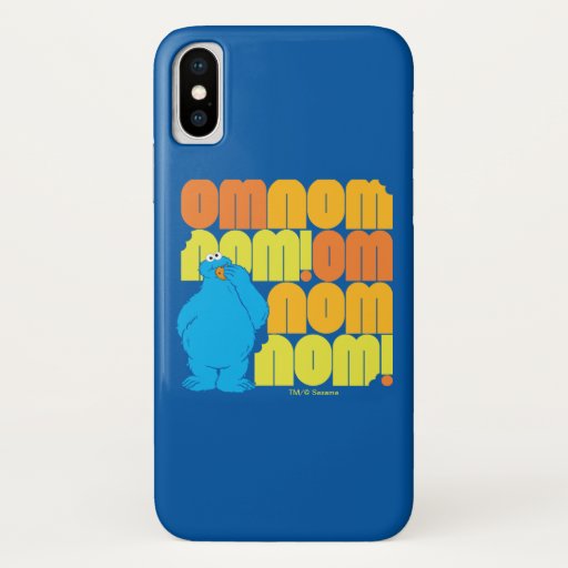 Cookie Monster Nom Nom Pattern iPhone X Case