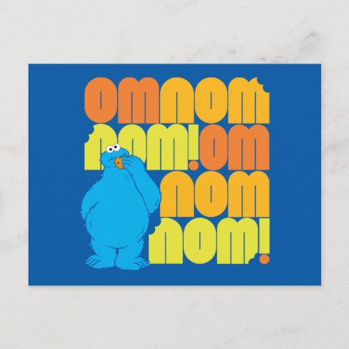 Cookie Monster Nom Nom Pattern Postcard