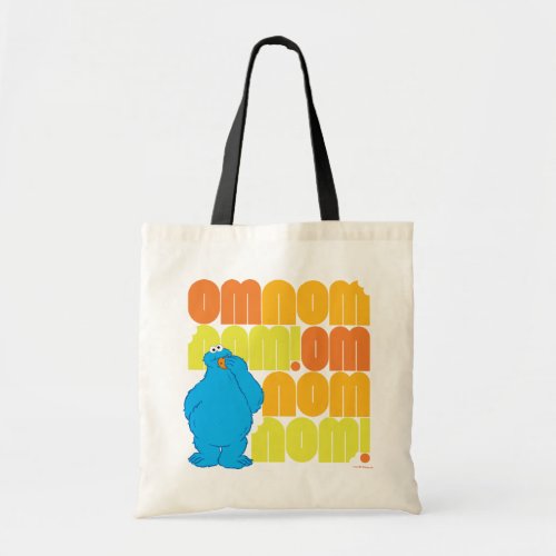 Cookie Monster Nom Nom Pattern Tote Bag