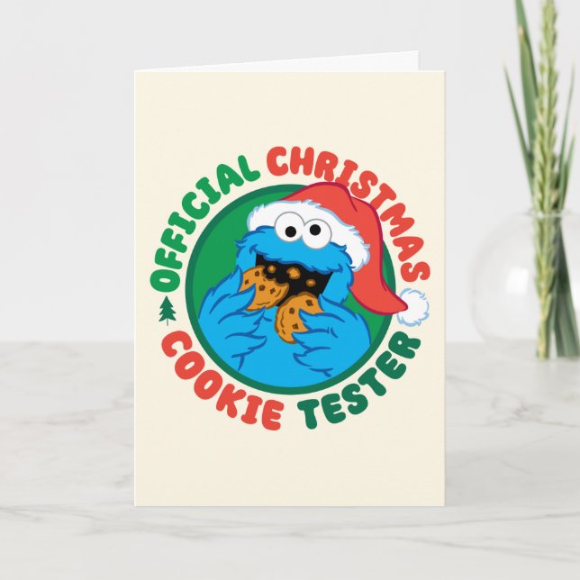 Cookie Monster | Official Christmas Cookie Tester Holiday Card (Front)