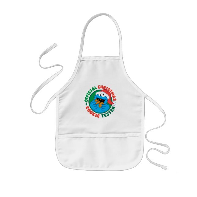 Cookie Monster | Official Christmas Cookie Tester Kids' Apron (Front)