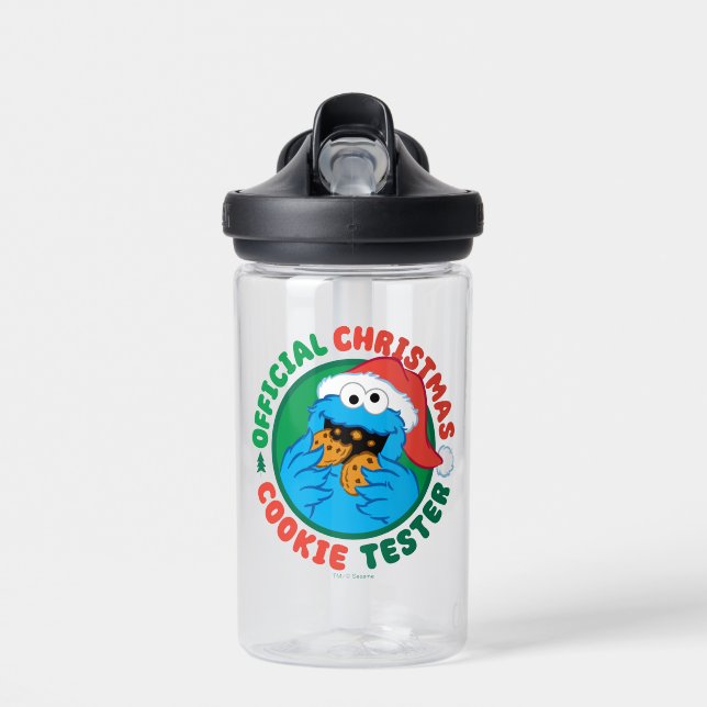 Cookie Monster | Official Christmas Cookie Tester Water Bottle (Front)