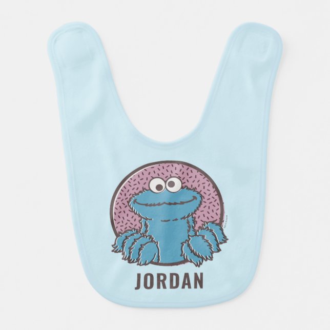 Cookie Monster | Om Nom Nom Baby Bib (Front)
