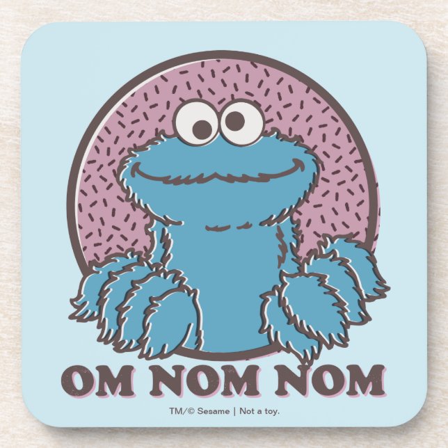 Cookie Monster | Om Nom Nom Beverage Coaster (Front)