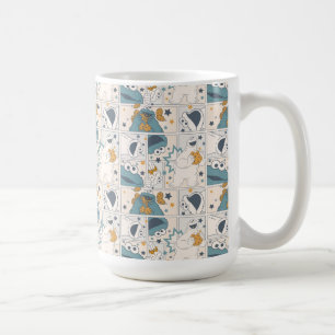 Cookie Monster Om Nom Nom Comic Pattern Coffee Mug