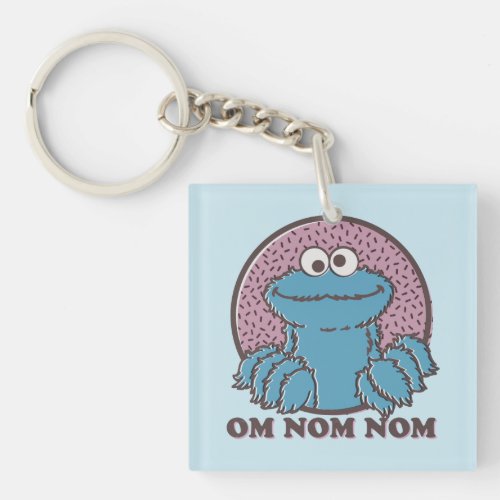 Cookie Monster  Om Nom Nom Keychain