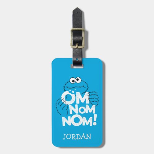 Cookie Monster  Om Nom Nom Luggage Tag