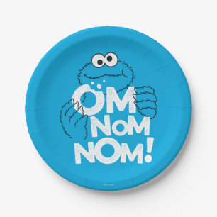 Cookie Monster Om Nom Nom! Paper Plates