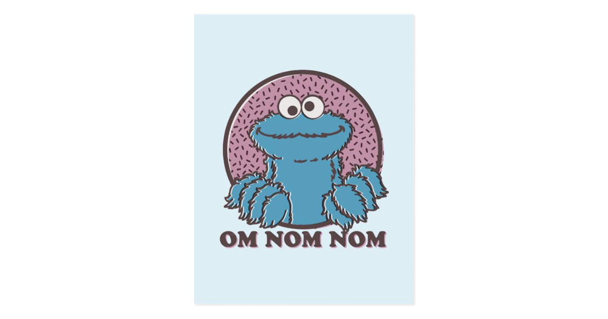 Cookie Monster Om Nom Nom Postcard