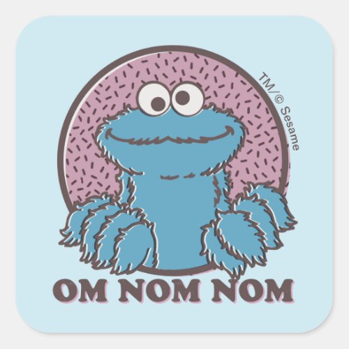 Cookie Monster  Om Nom Nom Square Sticker