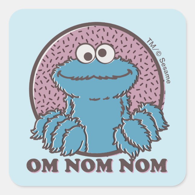 Cookie Monster | Om Nom Nom Square Sticker (Front)