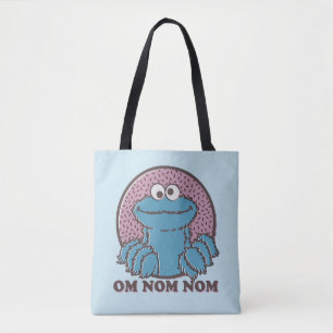 Cookie Monster Om Nom Nom Tote Bag