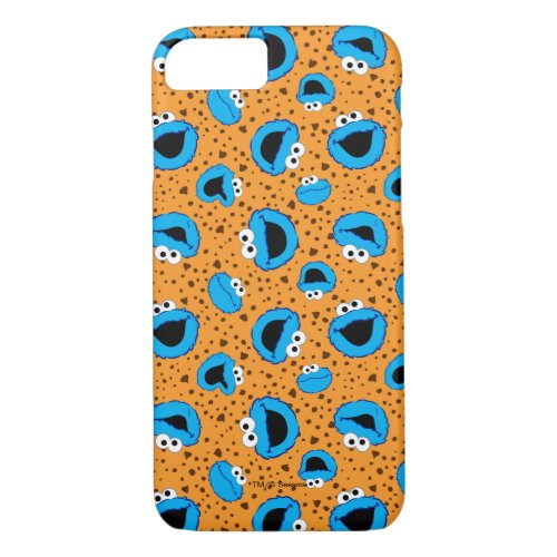 Cookie Monster on Cookie Pattern iPhone 87 Case