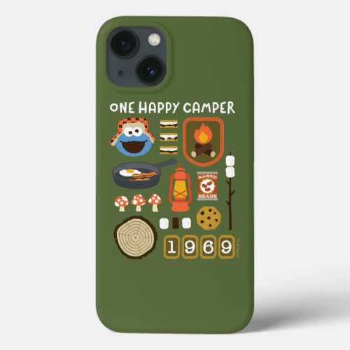 Cookie Monster  One Happy Camper iPhone 13 Case